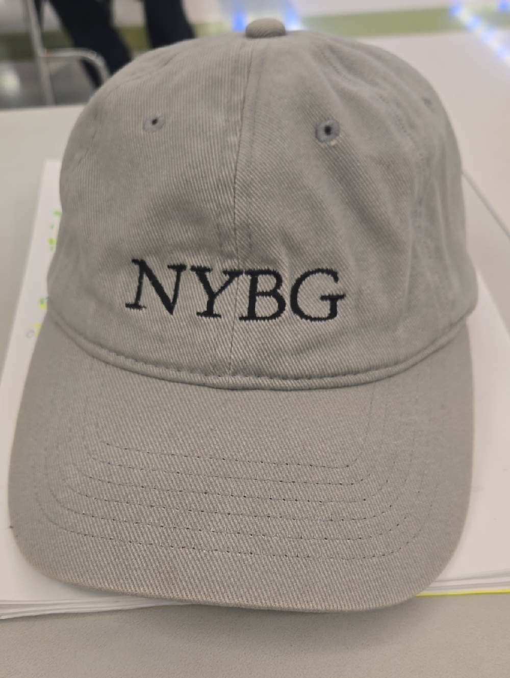 Embroidered Light Gray Baseball Cap